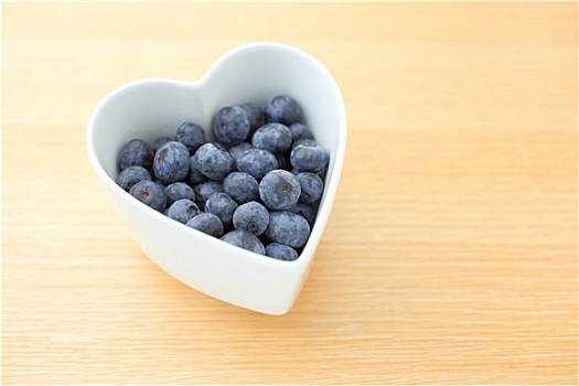 蓝莓,心形,碗