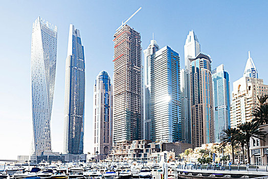 迪拜,摩天大楼,码头