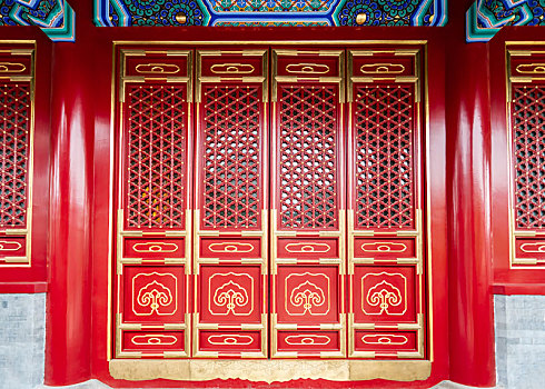 中式镂空红门