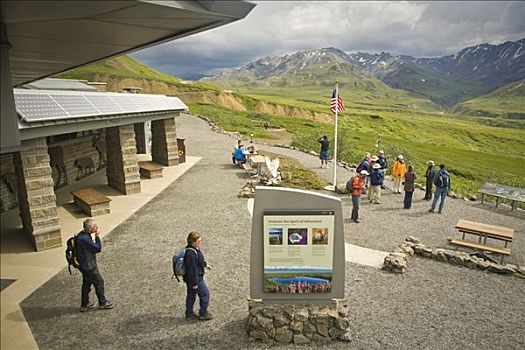 德纳里峰国家公园,巡逻员,交谈,游人,自然,远足,户外,新,2008年,中心,阿拉斯加