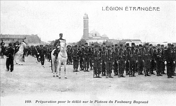 法国人,外籍军团,准备,行进,高原,阿尔及利亚,20世纪
