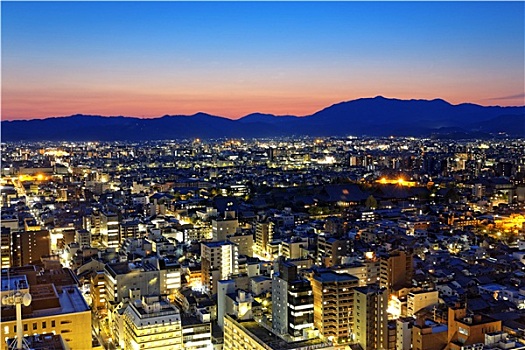 京都,夜晚,日本