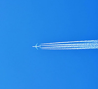 飞机,卡塔尔,航线,飞行云,蓝天