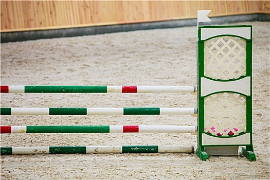 绿色,红色,白色,障碍,跳跃,马,骑,竞争