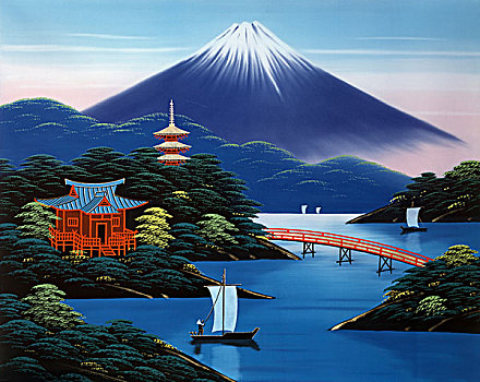 神圣,山,富士山,20世纪