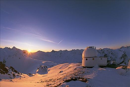 法国,上阿尔卑斯省,观测,积雪,山