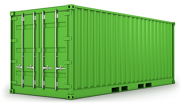 绿色,货物集装箱,隔绝