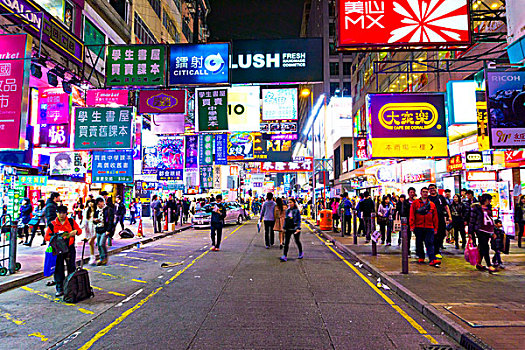 人,旅行,购物街,香港