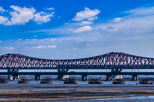 河南省郑州市黄河铁路大桥建筑