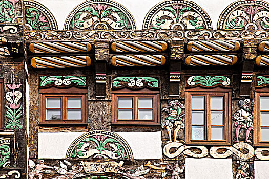 半木结构房屋,文艺复兴,历史,中心,北莱茵威斯特伐利亚,德国,欧洲