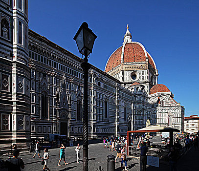 意大利佛罗伦萨的地标,百花圣母大教堂,florencecathedral,和乔托钟楼,campaniledigiotto