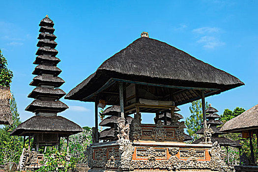 庙宇,大捆,木头,亭子,梅鲁,塔,巴厘岛,印度尼西亚,亚洲