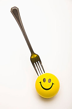 黄色,笑脸,叉子,困住,头部,艾伯塔省,加拿大