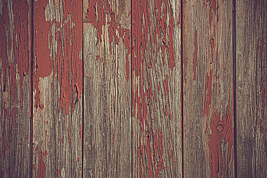 红色,涂绘,老,厚木板