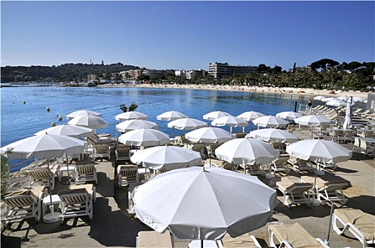 遮阳伞,海滩,法国
