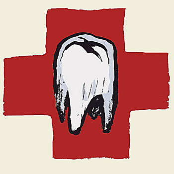 插画,图像,牙齿,国际,红十字