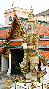 巨大,玉佛寺,皇家,大皇宫,曼谷,泰国