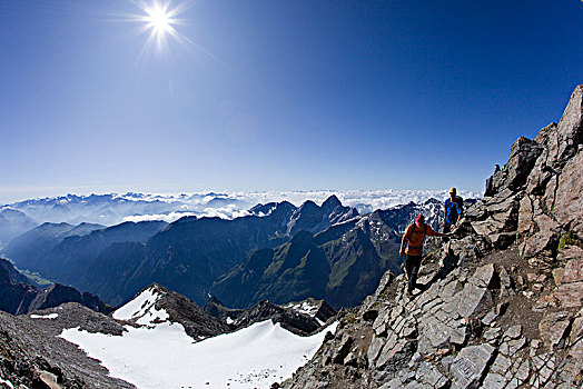 攀登,阿尔卑斯山,提洛尔,奥地利