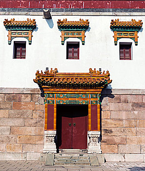 香山昭庙白台碉院门窗