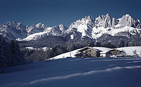 冬季风景,提洛尔,奥地利