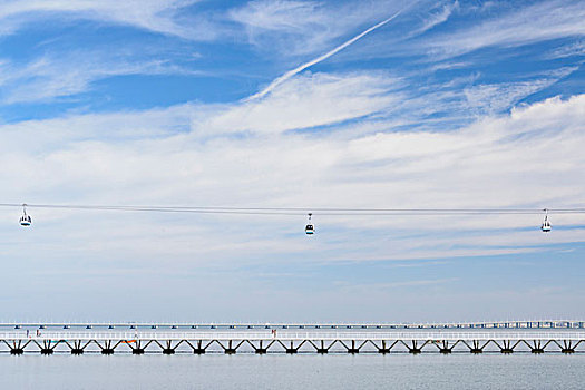 桥,吊舱,上方,塔霍河,公园,里斯本,葡萄牙