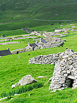 岛屿,群岛,苏格兰,乡村,湾,住宅区,传统,前景,大幅,尺寸