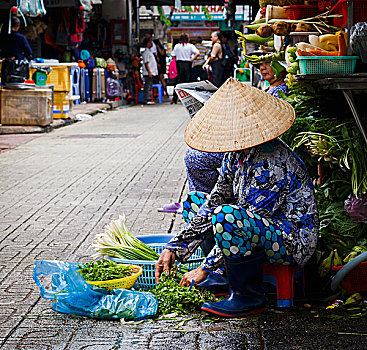 街边市场,销售,胡志明市,越南