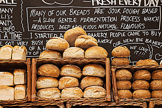 面包,展示,糕点店,博罗市场,南华克,伦敦,英格兰