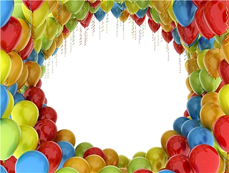 彩色,聚会,气球