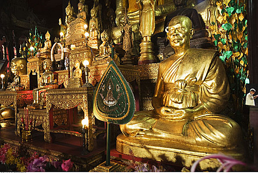 雕塑,寺院,五月,庙宇,琅勃拉邦,老挝