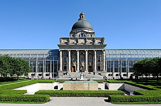 巴伐利亚,大臣,宫廷花园,花园,慕尼黑,德国,欧洲
