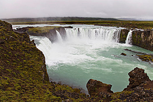 瀑布,北方,冰岛,欧洲