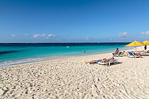 加勒比,安圭拉,旅游,日光浴,海滩