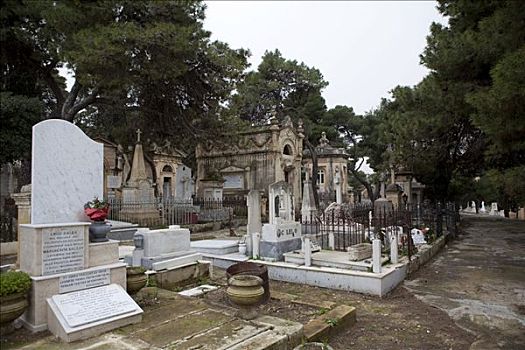 特色,墓地,装饰,墓碑,瓦莱塔市,马耳他,欧洲