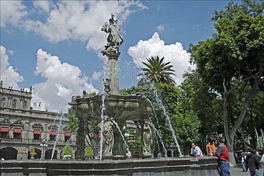 喷泉,柏布拉,墨西哥