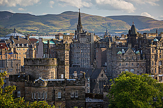 老,房子,建筑,爱丁堡,苏格兰