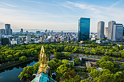 日本大阪城市夜景