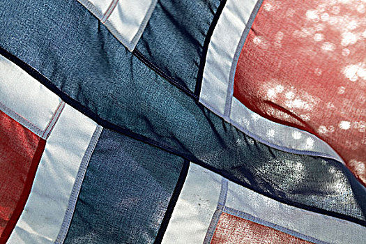 挪威,特罗姆瑟,区域,太阳,水上,旗帜