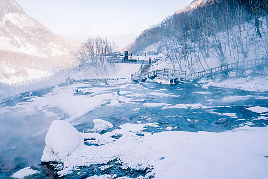 长白山北坡景区冬季