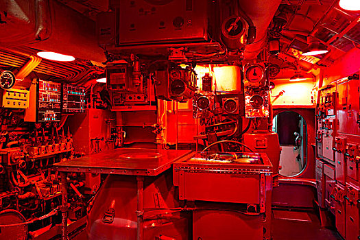 美国二战潜水艇内部
