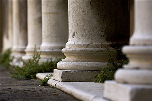 白色,柱子,石头,方形底座,基座,特写,威尼斯,意大利