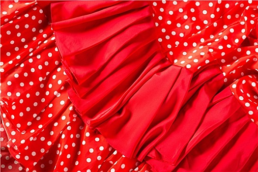 弗拉明戈舞,红裙,斑点,微距