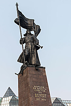 纪念建筑,中心,广场,符拉迪沃斯托克,俄罗斯
