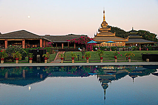 缅甸,蒲甘,度假酒店,游泳池