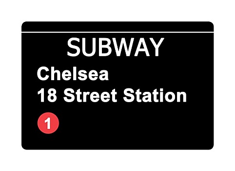 切尔西,街道,车站,地铁,标识