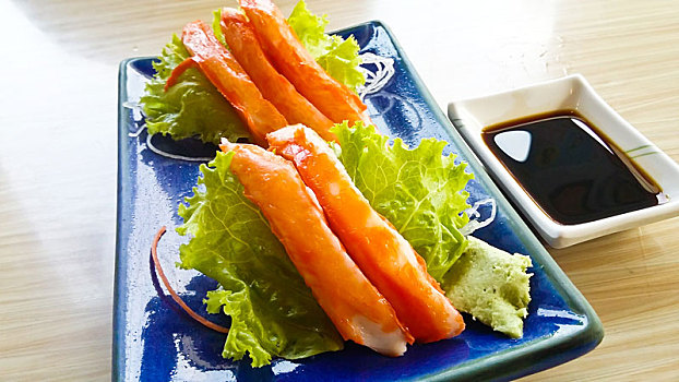蟹肉,棍,日本料理
