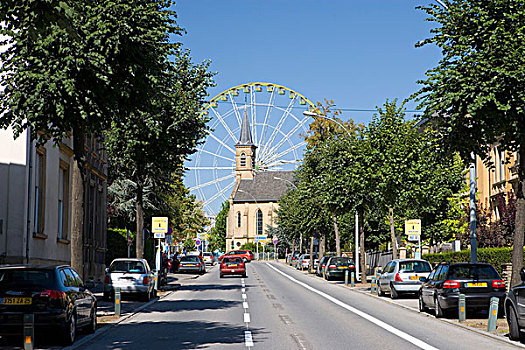 游艺场,轮子,卢森堡,欧洲