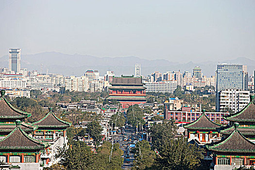 远眺,塔,景山,公园,北京,中国