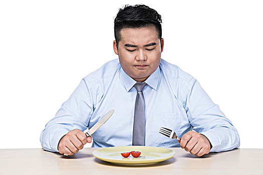 胖子吃蔬菜