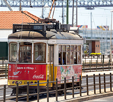 有轨电车,里斯本,地区,葡萄牙,欧洲